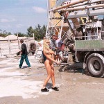 At a big construction site