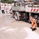 At a big construction site