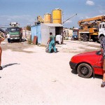 At a big construction site