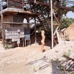 At a big construction site