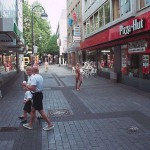 Passing through a well frequented