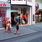 Passing through a well frequented