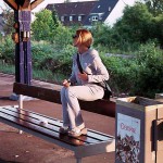 At and on and the street in front