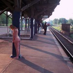 At and on and the street in front