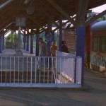 At and on and the street in front