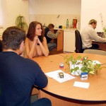 At a realtors office