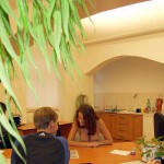 At a realtors office