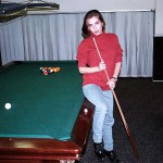 In a pool billard hall