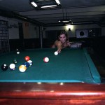 In a pool billard hall
