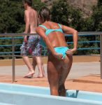 ウォータースライダーエロハプニング（ポロリ・半ケツ）集