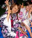 夏祭りパンチラ（浴衣女子多数）のエロ画像