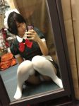 自撮りでパンチラサービスのエロ写メ画像