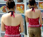 私服が薄着な街撮りギャルのエロ画像