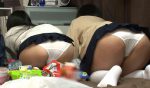 JKのパンツ見放題な複数パンチラエロ画像