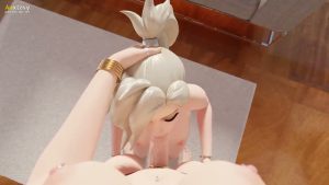 Cumming on Mercy face POV