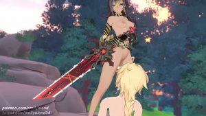 Dehya riding and creampied by Aether