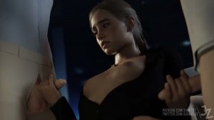 Ellie handling 3 cocks