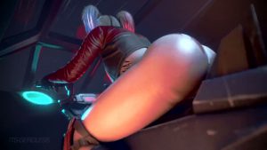 Harley Quinn Riding two things at once