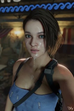 Jill Valentine gets cummed on