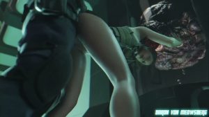 Leon taking Claire from behind