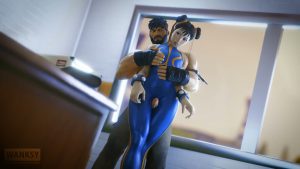 Ryu fucking Chun Lis thighs