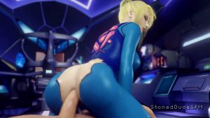 Samus Aran anal ride