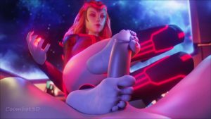 Scarlet Witch Wanda footjob