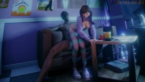 Thicc Dva riding creampied